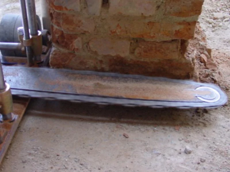 Ukázka sanace zdiva – Řetězová pila